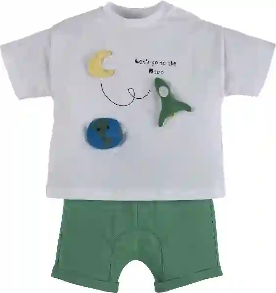 Resim Nakışlı Şortlu Takım 16449