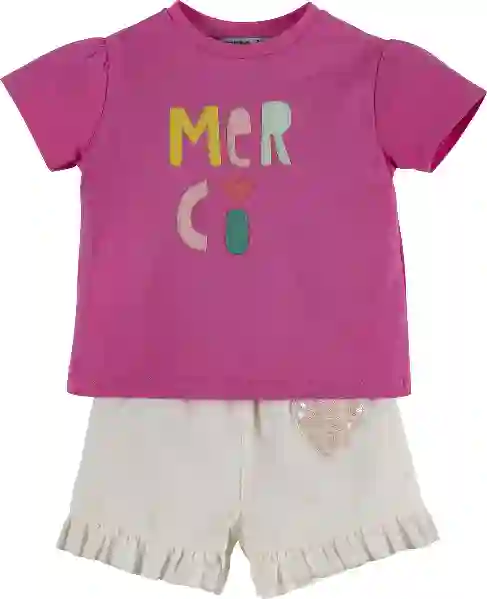 Resim Yazı Nakışlı Şort Takım 16489