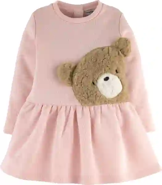 Resim Ayı Nakışlı Elbise 16278