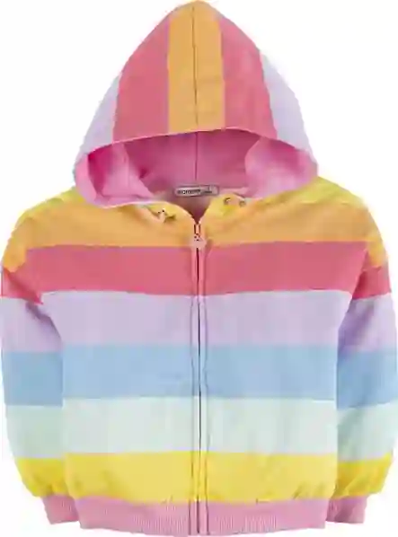 Resim Çizgili Kapşonlu Sweatshirt 16564