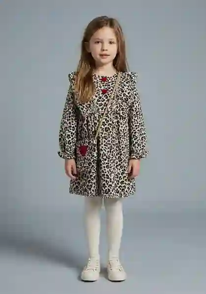 Resim Leopar Çantalı Elbise 19546