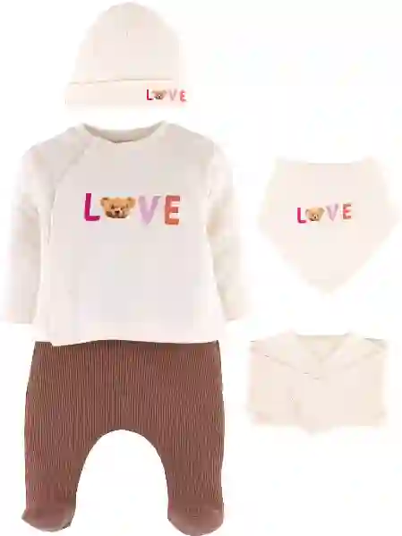 Resim Ayı Baskılı Zıbın Takım 16226