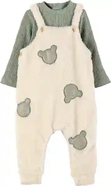 Resim Nakışlı Peluş 2'li Salopet Takım 17030