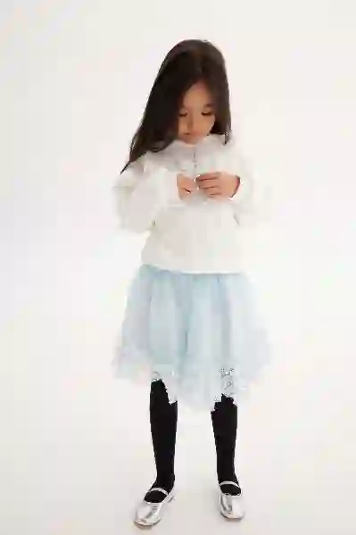 Resim Tüllü Etek 16901