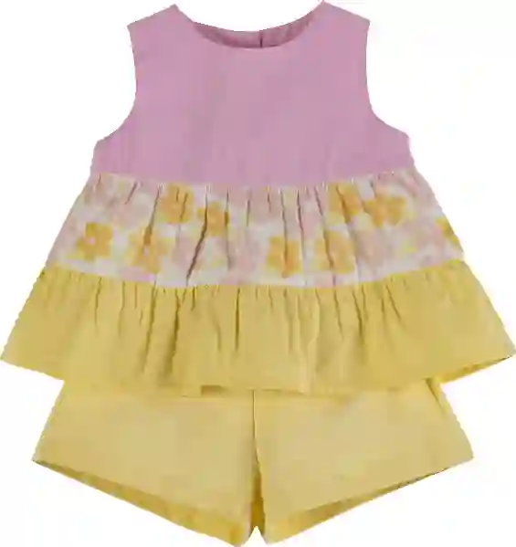 Resim Çiçek Baskılı Şortlu Takım 16300