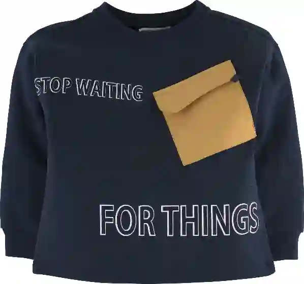 Resim Yazı Baskılı Sweatshirt 15975