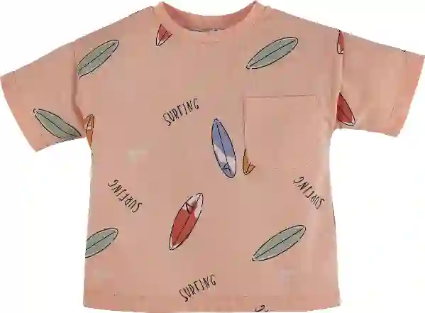 Resim Sörf Baskılı T-Shirt 16664