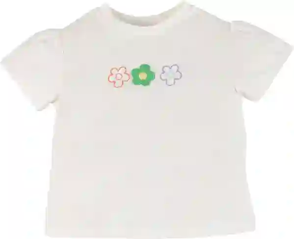 Resim Çiçek Nakışlı T-Shirt 16653