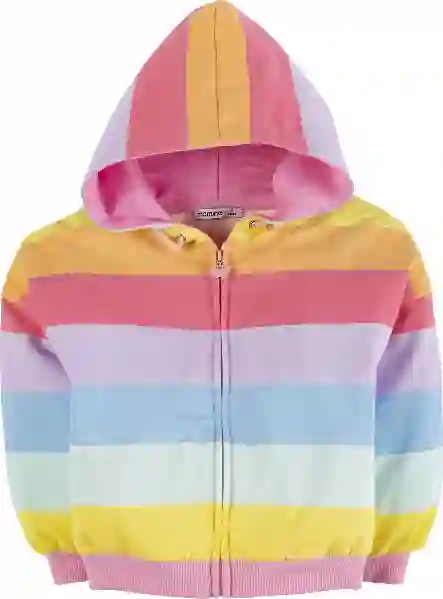 Resim Çizgili Kapşonlu Sweatshirt 16502