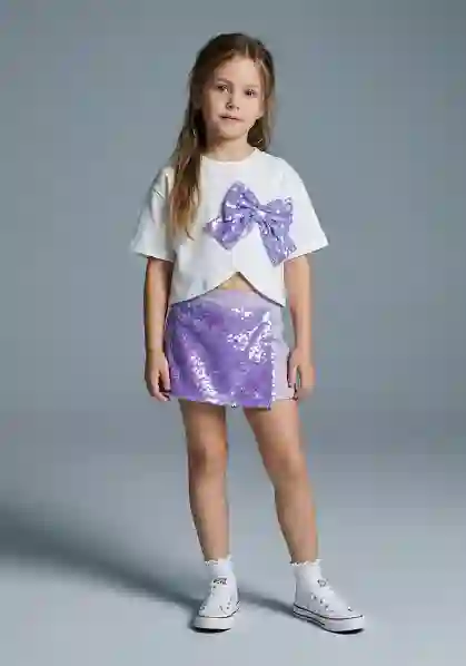 Resim Payetli Şort Etek 19217