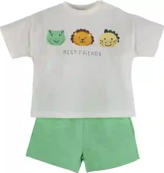 Resim Yazı Detaylı Şort Takım 16457