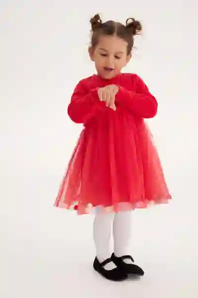 Resim Tüllü Elbise 16948