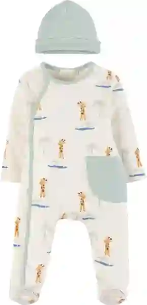 Resim Baskılı Şapkalı Tulum 16754