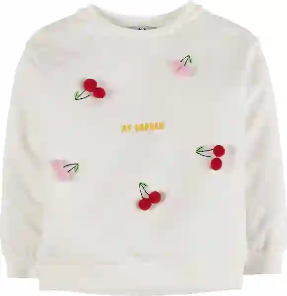 Resim Kiraz Nakışlı Sweatshirt 16362