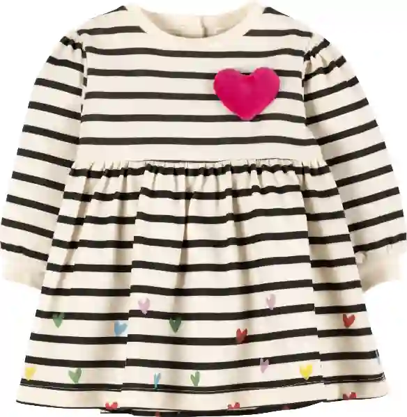 Resim Kalp Nakışlı Elbise 16862