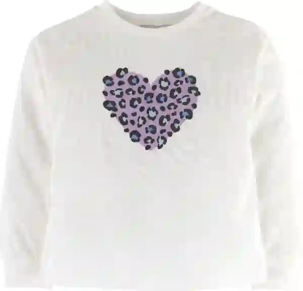 Resim Kalp Baskılı Sweatshirt 16222