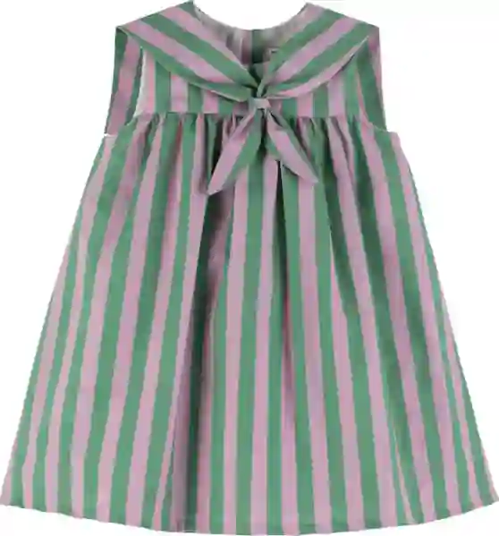 Resim Saç Bantlı Çizgili Elbise 19210